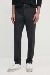 HUGO BOSS gyapjú nadrág szürke, testhezálló, 50480009 - szürke 54
