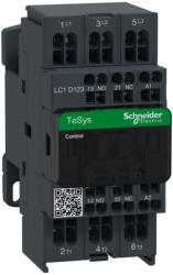 Schneider Electric LC1D123F7 AC mágneskapcsoló, 5, 5kW/12A (400V, AC3), rugós csatlakozás, 1Z+1NY (LC1D123F7)