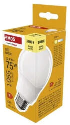 EMOS Basic 12, 4W (75W) E27 1055lm 3000K A60 ZL5F52 LED izzó (EMOS-ZL5F52)