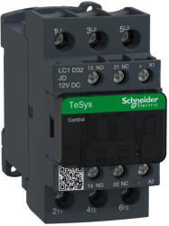 Schneider Electric LC1D32JD DC mágneskapcsoló, 15kW/32A (400V, AC3), csavaros csatlakozás, 1Z+1NY (LC1D32JD)