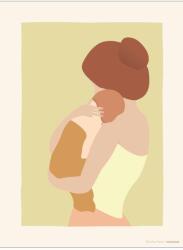 Vissevasse poszter Motherhood 30x40 cm - többszínű Univerzális méret