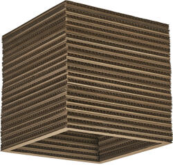 OSRAM Decor Cardboard Square Ceiling beltéri oldalfali lámpatest barna színben, E27 foglalattal, IP20 védettséggel, 5 év garanciával, 220-240V ( 4058075837409 ) (4058075837409)