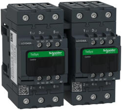 Schneider Electric LC2D40AB7 3 pólusú irányváltós mágneskapcsoló Everlink (AC3, 400V 40A), tek. 24V AC 50/60Hz (LC2D40AB7)