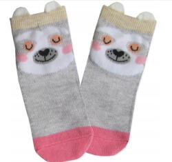  Yoclub pamut bokazokni 17/19 - szürke/rózsaszín/lajhár