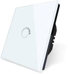 ELMARK Intrerupator triplu inteligent RF 433 variator 500W Touch alb sticla, 195015/WH (195015/WH)