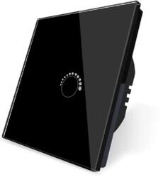 ELMARK Intrerupator triplu inteligent RF 433 variator 500W Touch negru sticla, 195015/BL (195015/BL)