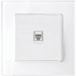 ELMARK Priza de date RJ45 cu rama de sticlă albă, 195027/WH (195027/WH)