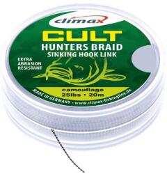 Climax Cult Carp Huntersbraid Sinking Hooklink 20m 30lb Camouflage pontyozó fonott előkezsinór (9900-10004-030)