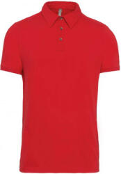 Kariban Férfi galléros rövid ujjú jersey póló, Kariban KA262, Red-XL (ka262re-xl)