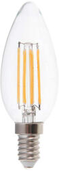 V-TAC Átlátszó LED izzó filament COG E14 C35 5.5W 4000K gyertya dimmelhető - 7807