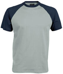 Kariban Férfi raglán ujjú kétszínű baseball póló, Kariban KA330, Ice Blue/Denim-M (ka330ic-de-m)