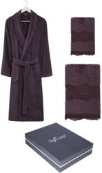 Soft Cotton STELLA női fürdőköpeny + törölköző + fürdőlepedő + box XL Szilva szín / Plum red