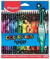 Maped Színes ceruza készlet háromszögletű Maped Color Peps Monster 24 db (862624)