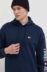 Tommy Hilfiger felső sötétkék, férfi, nyomott mintás, kapucnis - sötétkék M - answear - 37 990 Ft
