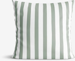 Goldea față de pernă 100% bumbac - dungi verde salvie 70 x 90 cm
