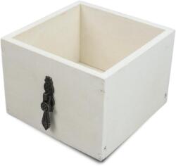Dekoláda fehér kocka fogantyúval 11*11*8cm
