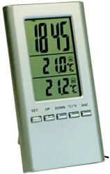 GAO design lámpa Hőmérő digitális kül és beltéri min/max érték, óra, ébresztő ezüst (3001508)