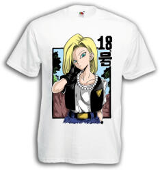  Dragon Ball Android 18 - Férfi Póló (dbandfp2)