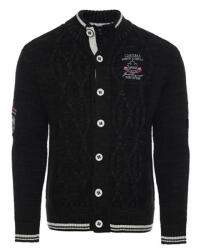 Carisma pulover bărbătesc 7806 închidere cu nasturi Negru 3XL