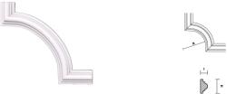 Fabrica De Profile Coltar poliuretan pentru brau CBR08M dimensiuni 125x13x125mm (CBR08M)