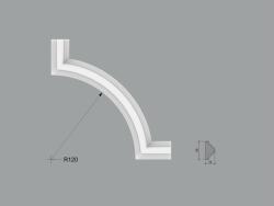 Fabrica De Profile Coltar poliuretan pentru brau CBR08L dimensiuni 165x13x165mm (CBR08L)