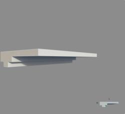 Fabrica De Profile Brau poliuretan de interior BR16 dimensiuni 165x45x2000mm (BR16)
