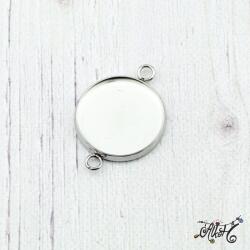  Orvosi fém tányéros összekötő medál alap (16mm belső)