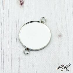  Orvosi fém tányéros összekötő medál alap (25mm belső)
