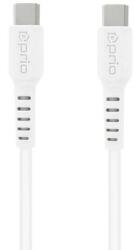 Prio Adatkábel USB-C 2.0-tól USB-C 2.0 tápellátásig, 100 W, fehér, 0, 6 m (18105)