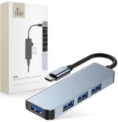 Tech-Protect Husa TECH-PROTECT V1-HUB ADAPTER 4IN1 GREY - pcone