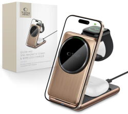 Tech-Protect Husa TECH-PROTECT QI15W-A42 3IN1 MAGNETIC MAGSAFE WIRELESS CHARGER DESERT GOLD - pcone