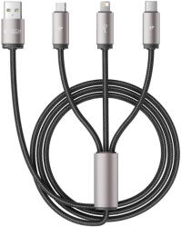 Tech-Protect Cablu Tech Protect UltraBoost 3 in 1 Lightning Type C Micro USB 3.5A 100cm Grey - pcone