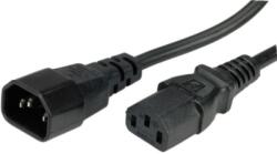 Roline 19.99. 1505 220V IEC 320 C13-C14 hálózati kábel 0.5m Fekete (19.99.1505)