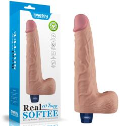 Lovetoy 10" Real Softee Rechargeable Vibrating Dildo flesh