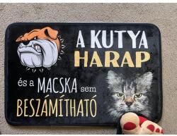  Vicces lábtörlő A kutyám harap és a macska sem beszámítható - Vicces ajándék (100364)