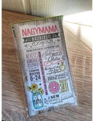  Fa mágnes- Nagymama házirendje - Ajándék Ngymamának (HFD036)