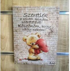  Falikép-Szeretlek a szívem - Szerelmes ajándékok - Valentin napi ajándékok (KK032)