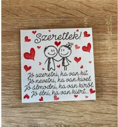  Hűtőmágnes Jó szeretni - Szerelmes ajándék - Valentin napi ajándék (NH227 26.01.30. rend)