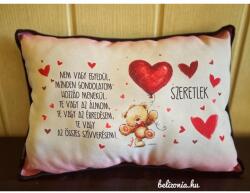  Téglalap párna - Nem vagy egyedül - Szerelmes Ajándék - Valentin napi ajándék (P236 26.02.05 rend)