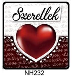 Hűtőmágnes-Love with you - Szerelmes ajándék - Valentin napi ajándék (NH232)