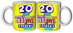 Bögre - 20-as okos, szép - Születésnapi bögre - Ajándék születésnapra (B374)