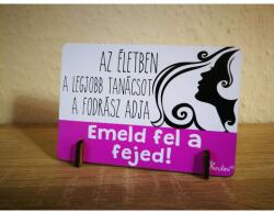 Kis fa tábla-A legjobb tanácsot a fodrász adja - Ajándék ötlet fodrásznak (TFT055)