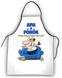  Kötény - Apa a főnök - Ajándék Apának - Apák napi ajándék (K066)