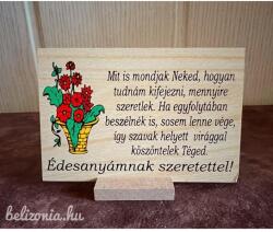 Kis fa tábla - Mit is mondjak neked - Ajándék Anyának - Anyák napi ajándék (1288-3)
