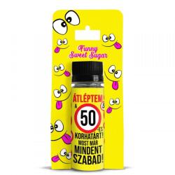  Vicces Cukor - Átléptem az 50-es korhatárt - Vicces 50. Szülinapi ajándék (C005)