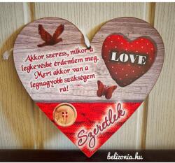  Fa szív - Akkor szeress mikor - Szerelmes ajándékok - Valentin napi ajándékok (97981-1)