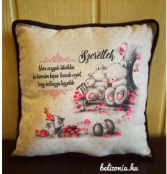  Párna kocka - Nem vagyok tökéletes - Szerelmes ajándék - Valentin napi ajándék (DP066 26.03.02. rend)