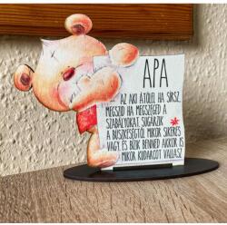  Talpas Tábla macis - Apa az aki átölel - Ajándék Apának - Apák napi ajándék (TTF031)