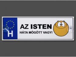  Rendszámtábla - Az Isten háta mögött - Vicces ajándék (CQ05114)
