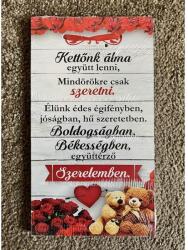  Dísztábla kicsi - Kettőnk Álma - Szerelmes ajándék - Valentin napi ajándék (ES9292-5)